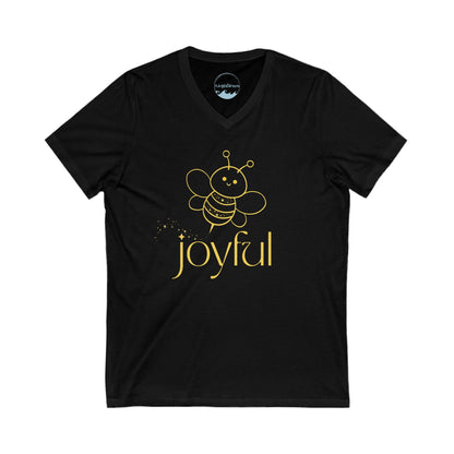 Bee Joyful! Unisex V-Neck Tee
