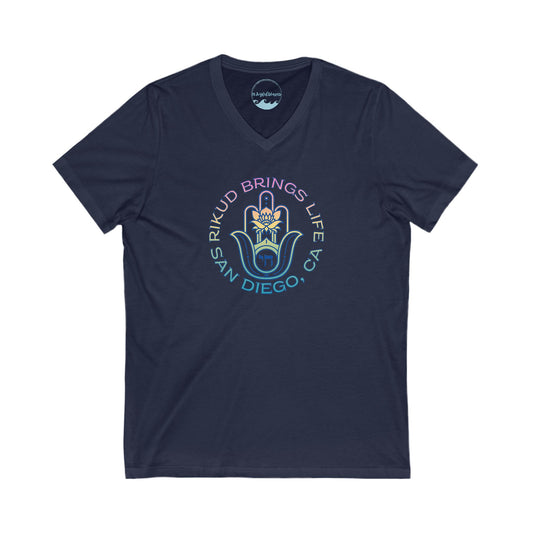 Rikud Brings Life San Diego - Unisex V-Neck Tee